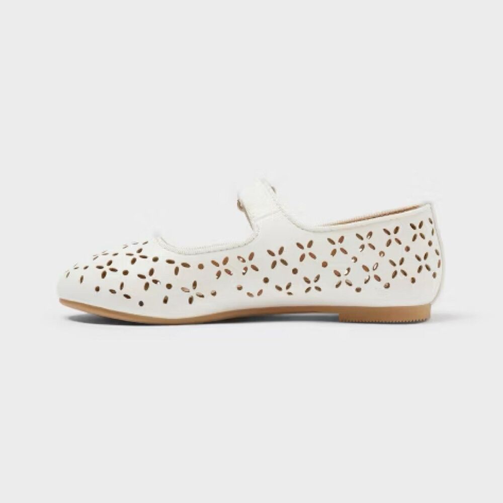 Cat & Jack Girls White Mary Jane Shoes Size 5T New - Picture 4 of 16